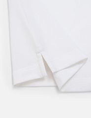 Áo polo nữ phối tay in hình trước ngực