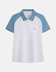 Áo polo nữ phối tay in hình trước ngực