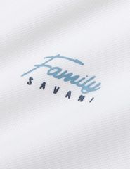 Áo polo nữ phối tay in hình trước ngực