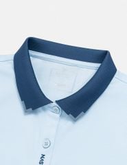 Áo polo nữ hình thêu ở nẹp cổ