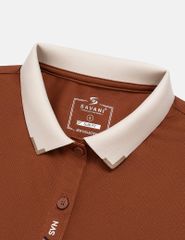 Áo polo nữ hình thêu ở nẹp cổ
