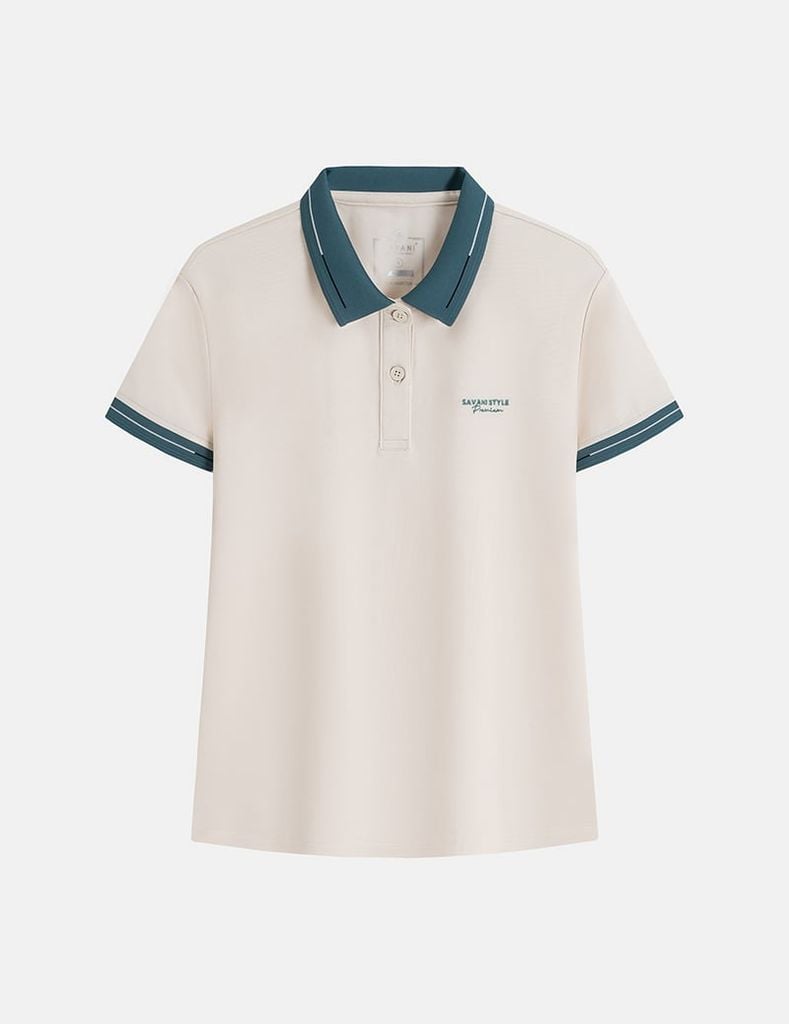 Áo polo nữ hình thêu trước ngực