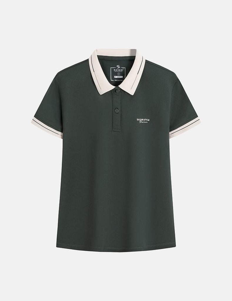 Áo polo nữ hình thêu trước ngực