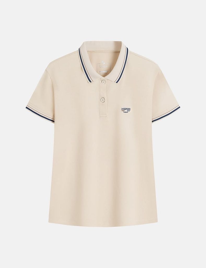 Áo polo ngắn tay nữ ngực thêu logo