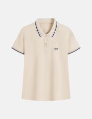 Áo polo ngắn tay nữ ngực thêu logo