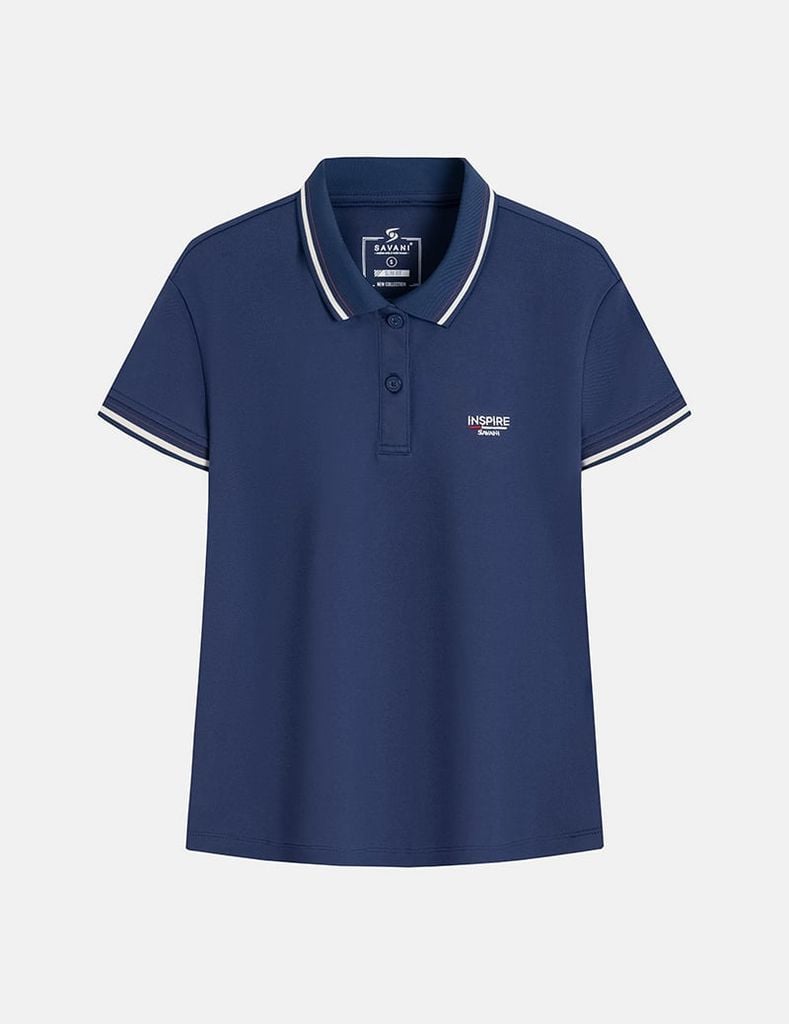 Áo polo ngắn tay nữ ngực thêu logo