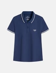 Áo polo ngắn tay nữ ngực thêu logo