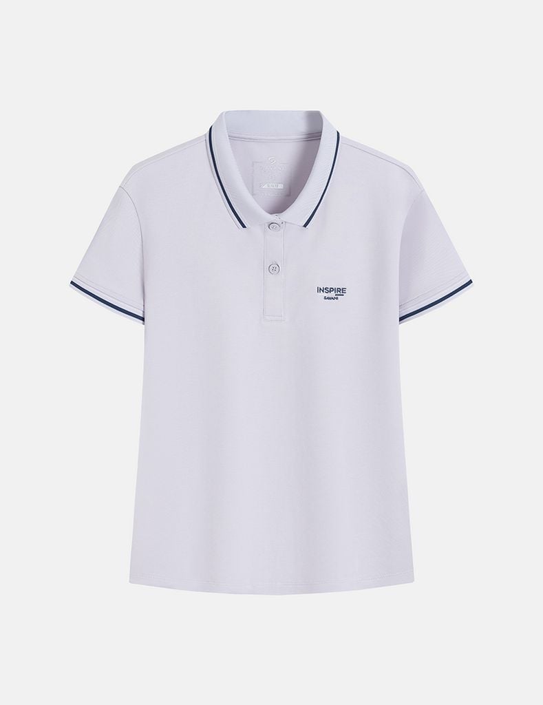 Áo polo ngắn tay nữ ngực thêu logo