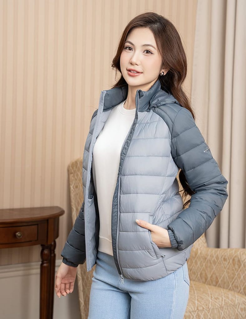 Áo phao nữ siêu nhẹ phối khác màu