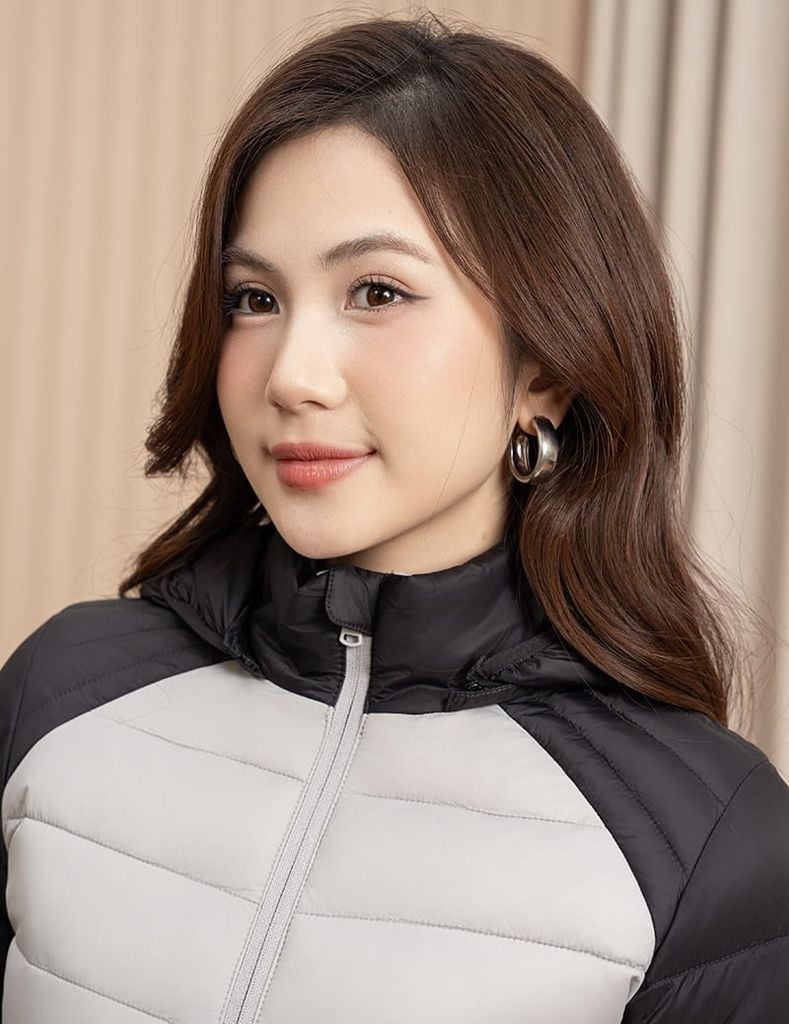 Áo phao nữ siêu nhẹ phối khác màu