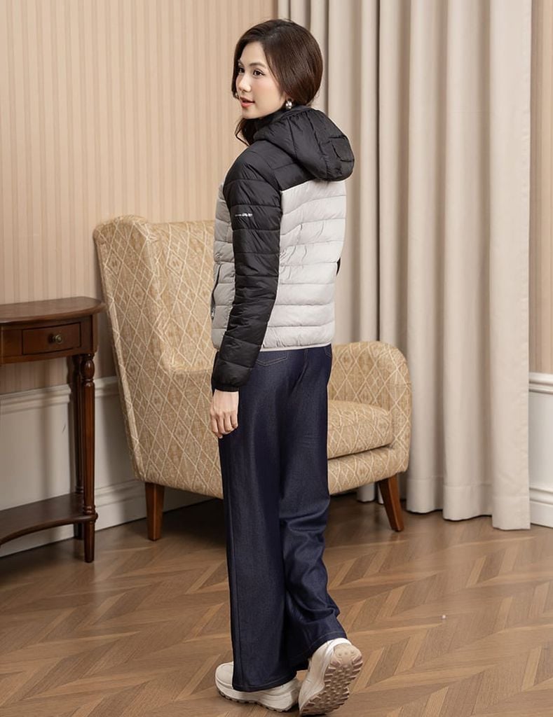 Áo phao nữ siêu nhẹ phối khác màu