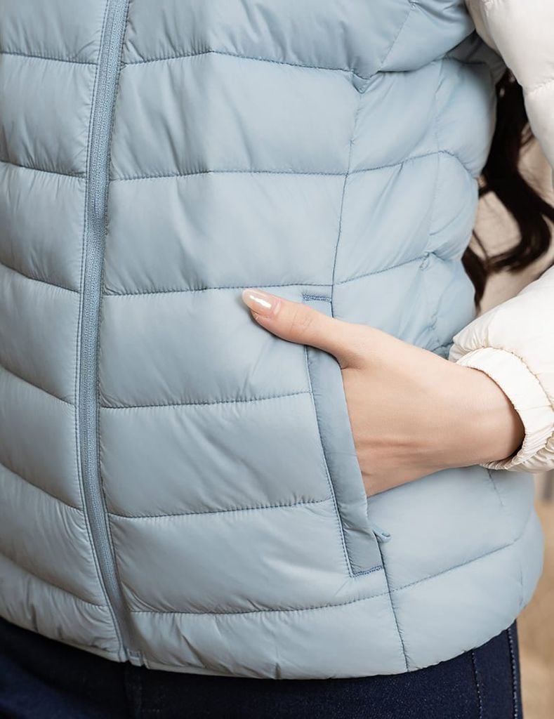 Áo phao nữ siêu nhẹ phối khác màu