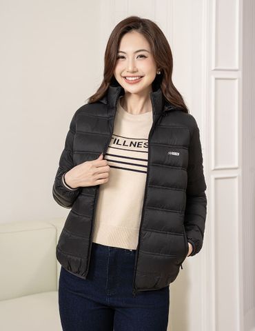 Áo phao nữ siêu nhẹ hình in trước ngực