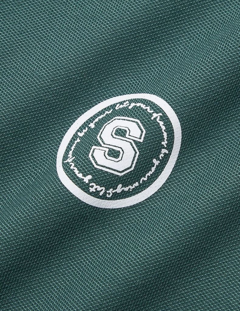 Áo polo ngắn tay nữ hình in trước ngực