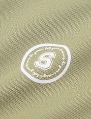 Áo polo ngắn tay nữ hình in trước ngực