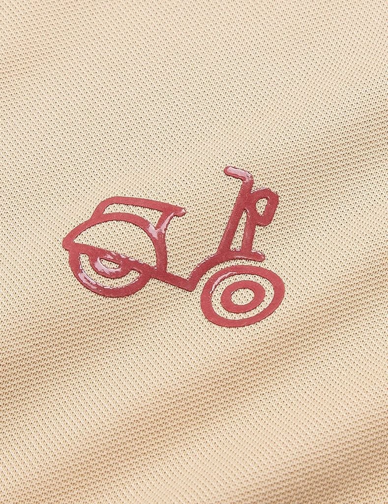 Áo polo nữ ngắn tay hình in trước ngực