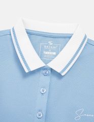 Áo polo ngắn tay nữ hình in trước ngực