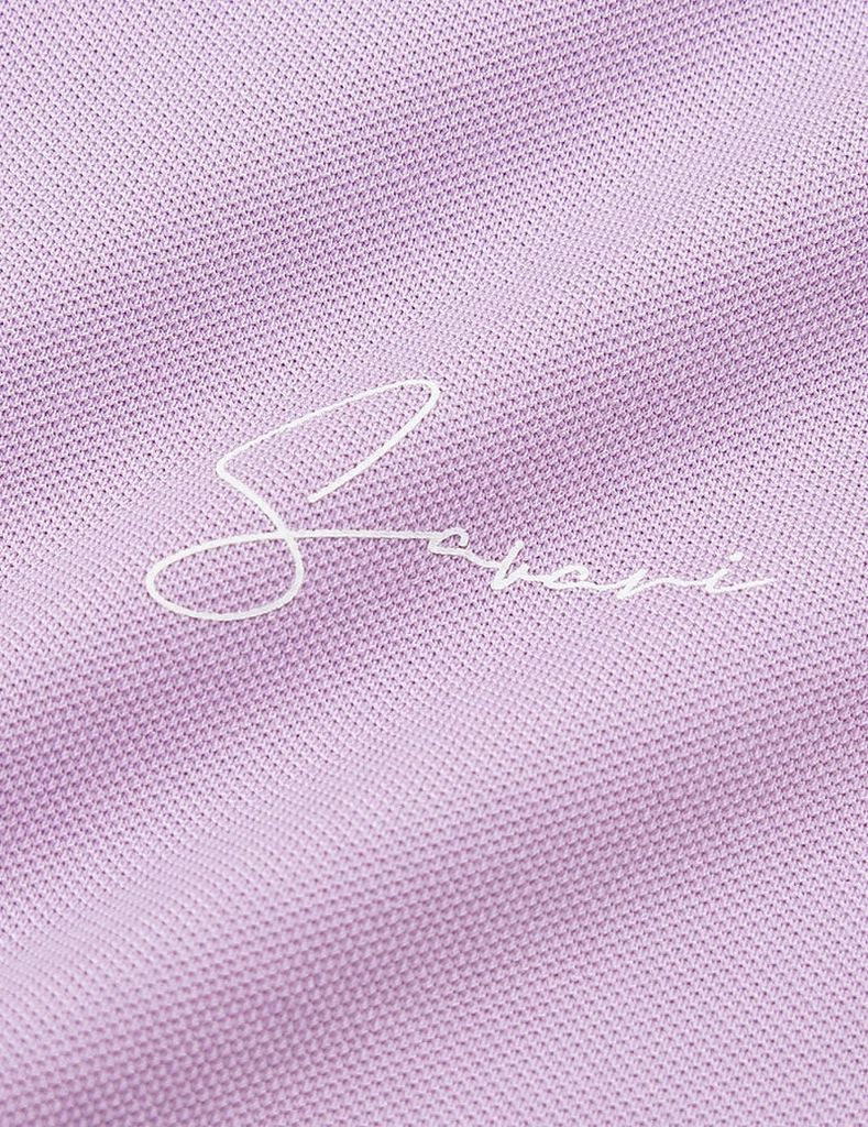 Áo polo ngắn tay nữ hình in trước ngực