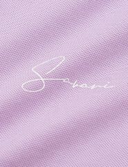 Áo polo ngắn tay nữ hình in trước ngực