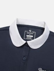 Áo polo ngắn tay nữ cổ sen thêu logo trước ngực