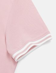 Áo thun ngắn tay có cổ nữ hình in trước ngực