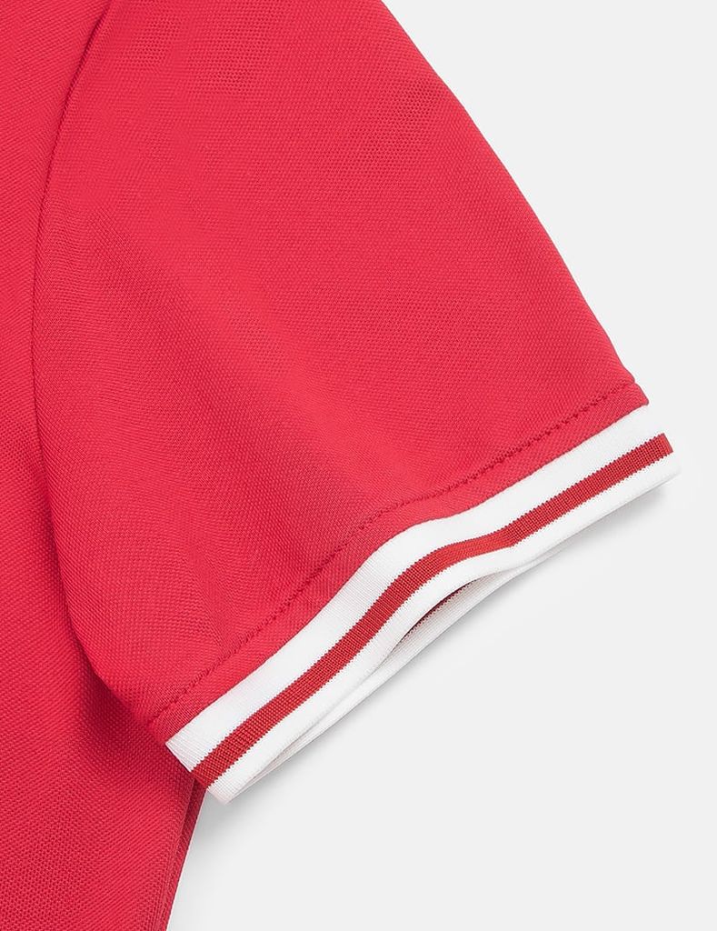 Áo thun ngắn tay có cổ nữ hình in trước ngực