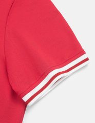 Áo thun ngắn tay có cổ nữ hình in trước ngực