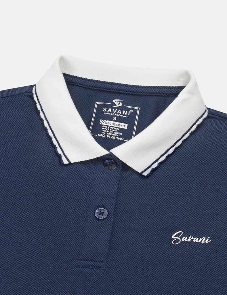 Áo polo ngắn tay nữ dáng croptop hình in trước ngực