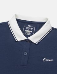 Áo polo ngắn tay nữ dáng croptop hình in trước ngực