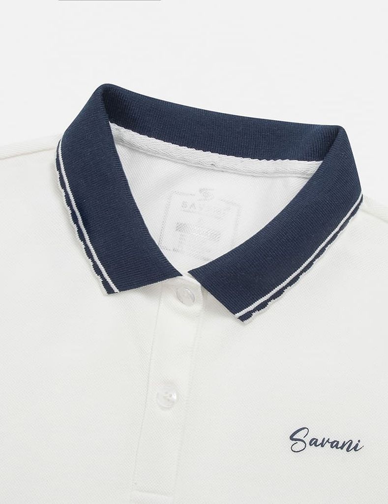 Áo polo ngắn tay nữ dáng croptop hình in trước ngực