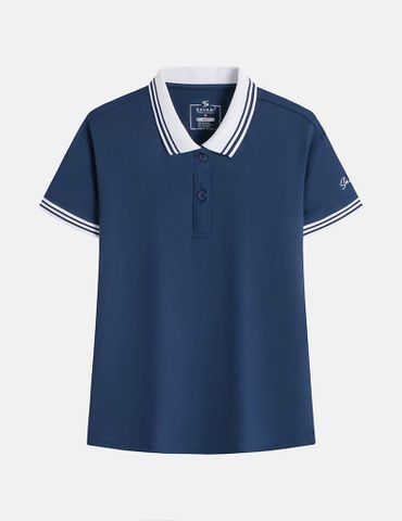 Áo polo ngắn tay nữ thêu logo tay