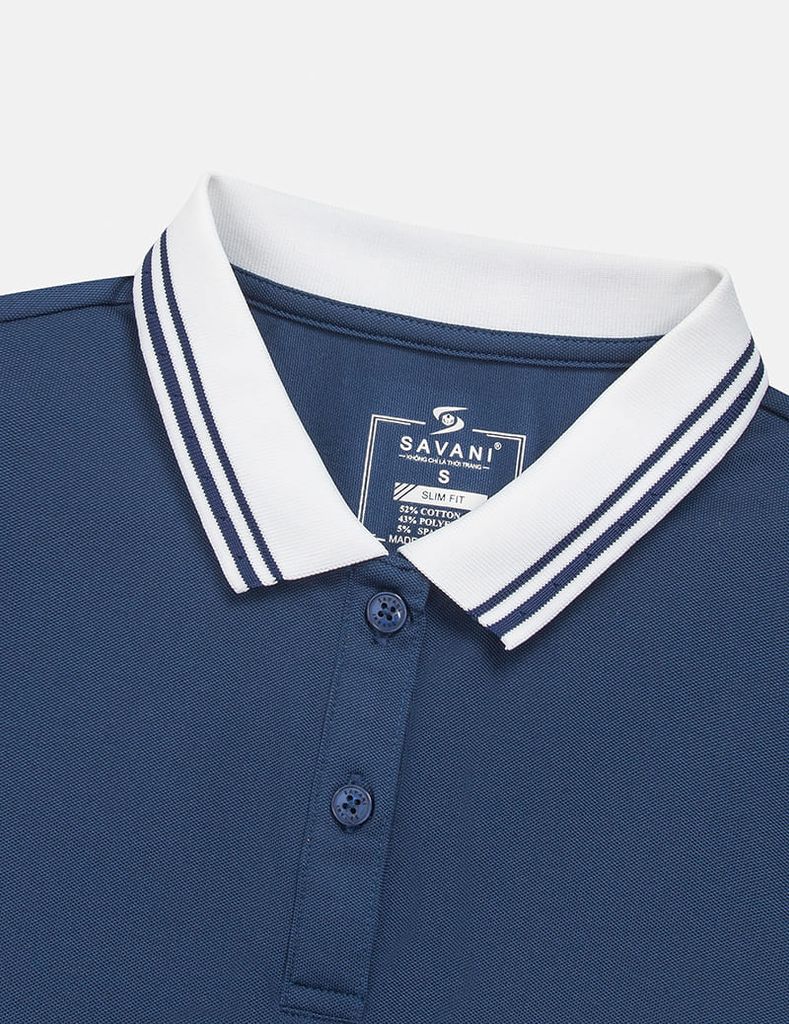 Áo polo ngắn tay nữ thêu logo tay