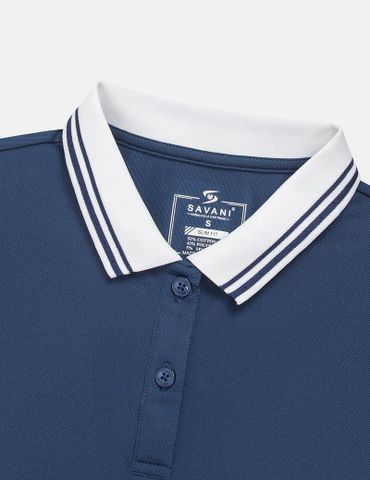 Áo polo ngắn tay nữ thêu logo tay