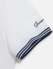 Áo polo ngắn tay nữ thêu logo tay