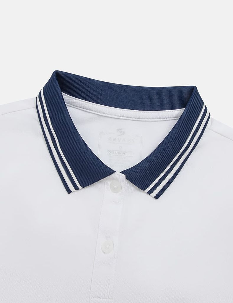 Áo polo ngắn tay nữ thêu logo tay