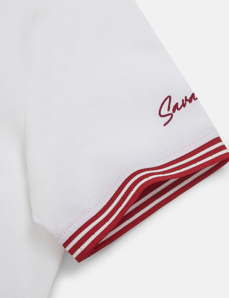 Áo polo ngắn tay nữ thêu logo tay