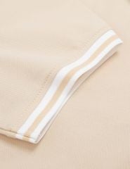 Áo polo ngắn tay nữ dáng croptop in dập logo trước ngực