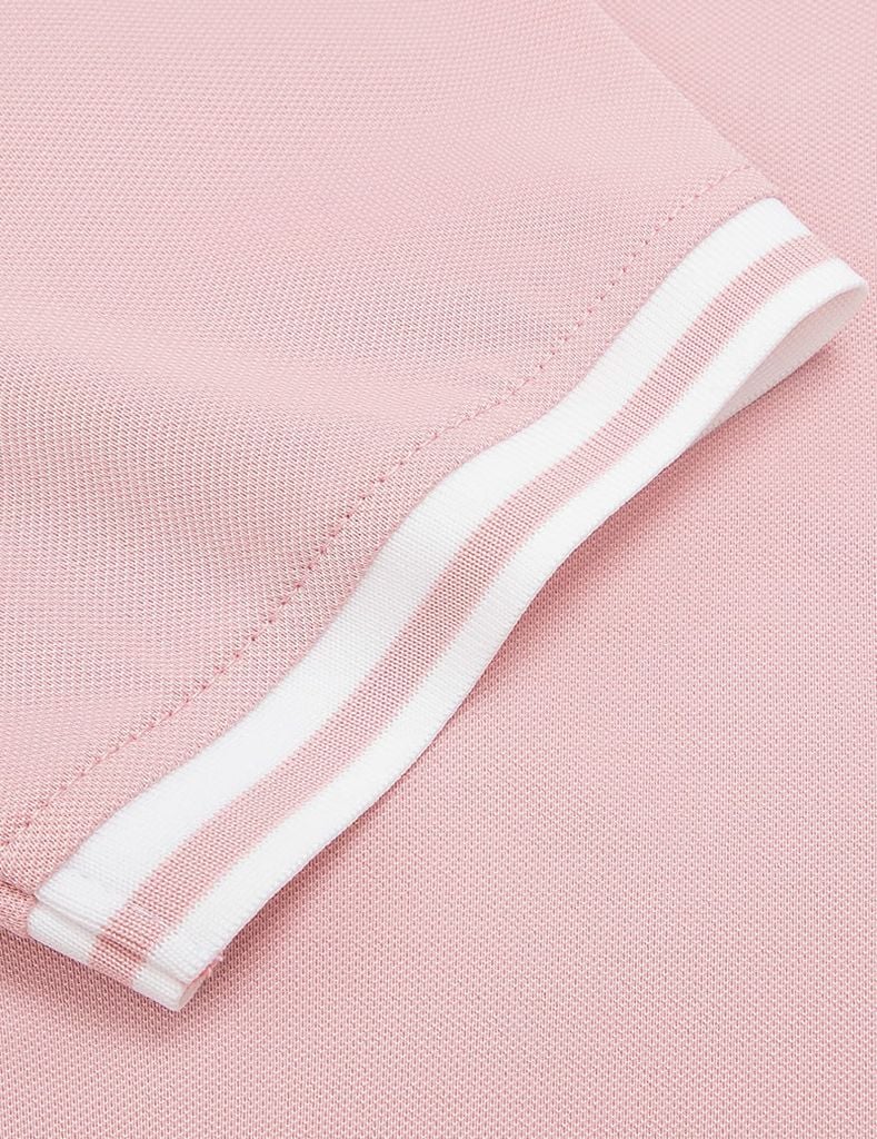 Áo polo ngắn tay nữ dáng croptop in dập logo trước ngực