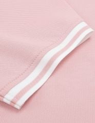 Áo polo ngắn tay nữ dáng croptop in dập logo trước ngực