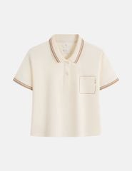 Áo polo croptop nữ hình in trước ngực