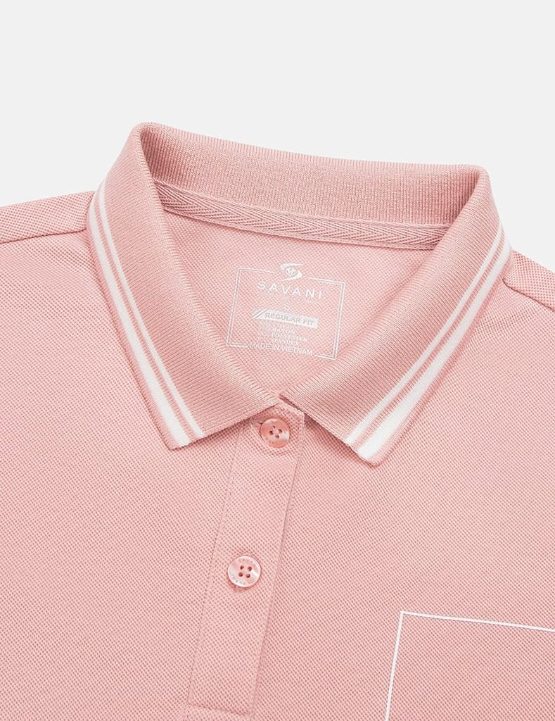 Áo polo croptop nữ hình in trước ngực