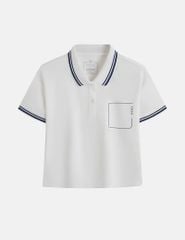 Áo polo croptop nữ hình in trước ngực