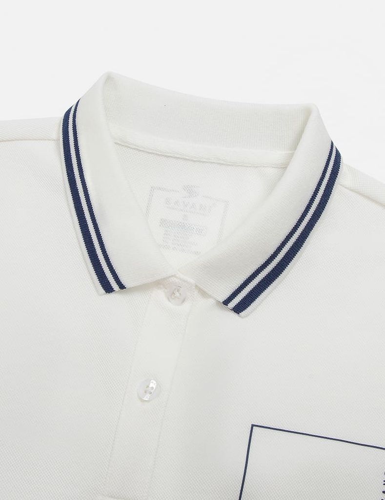 Áo polo croptop nữ hình in trước ngực