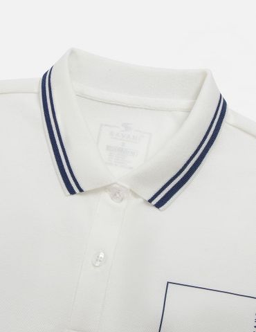 Áo polo croptop nữ hình in trước ngực