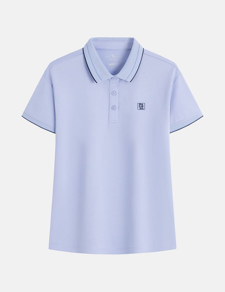 Áo polo nữ ngắn tay hình in trước ngực