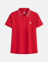 Áo polo nữ ngắn tay hình in trước ngực