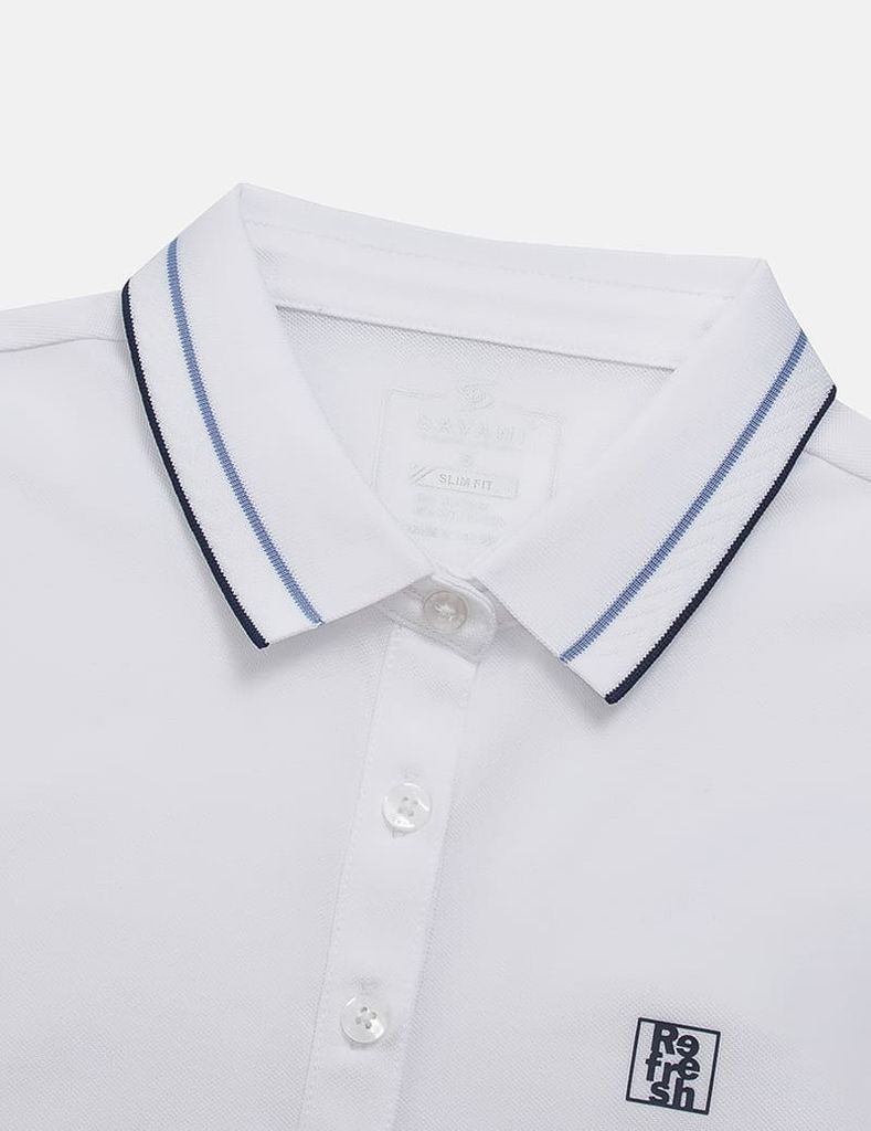 Áo polo nữ ngắn tay hình in trước ngực