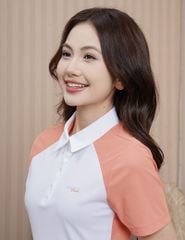 Áo polo ngắn tay thể thao nữ in logo trước ngực