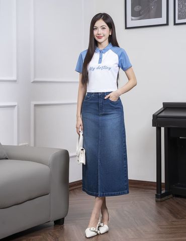 Chân váy jean nữ WVD001K4