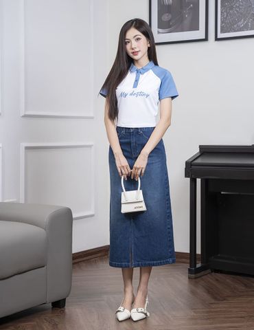Chân váy jean nữ WVD001K4